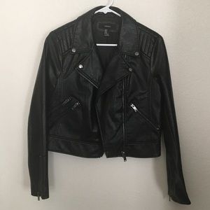 Black leather jacket
